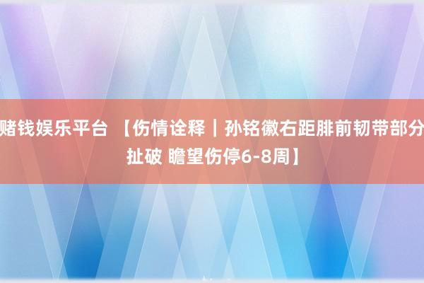 赌钱娱乐平台 【伤情诠释｜孙铭徽右距腓前韧带部分扯破 瞻望伤停6-8周】