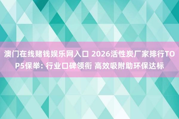 澳门在线赌钱娱乐网入口 2026活性炭厂家排行TOP5保举: 行业口碑领衔 高效吸附助环保达标