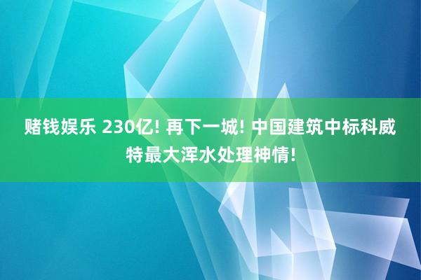 赌钱娱乐 230亿! 再下一城! 中国建筑中标科威特最大浑水处理神情!