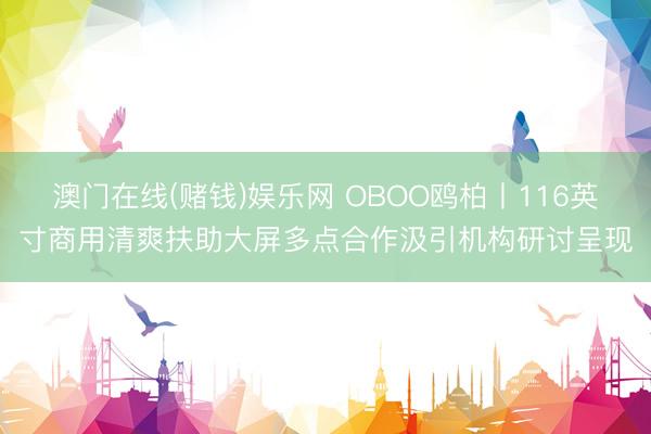 澳门在线(赌钱)娱乐网 OBOO鸥柏丨116英寸商用清爽扶助大屏多点合作汲引机构研讨呈现
