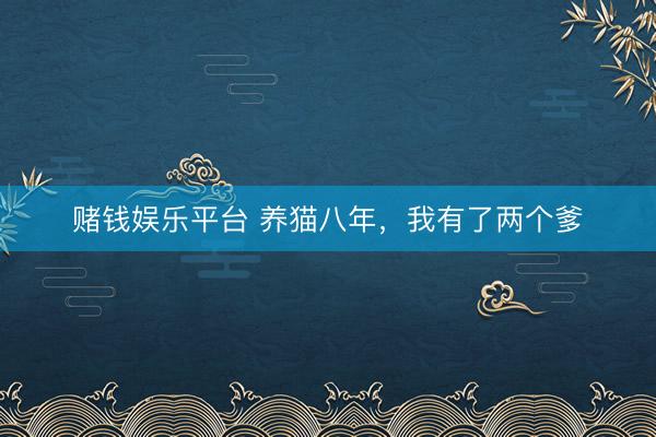 赌钱娱乐平台 养猫八年，我有了两个爹