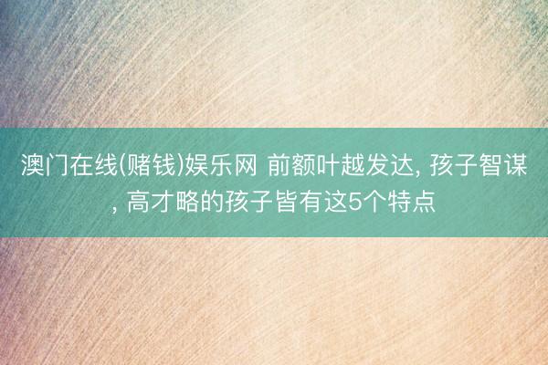 澳门在线(赌钱)娱乐网 前额叶越发达， 孩子智谋， 高才略的孩子皆有这5个特点