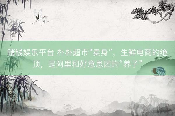 赌钱娱乐平台 朴朴超市“卖身”,生鲜电商的绝顶,是阿里和好意思团的“养子”